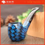 法国BC 石楠木烟斗 NEW CHROMATIC BLEUE CARRE 口袋斗蓝色