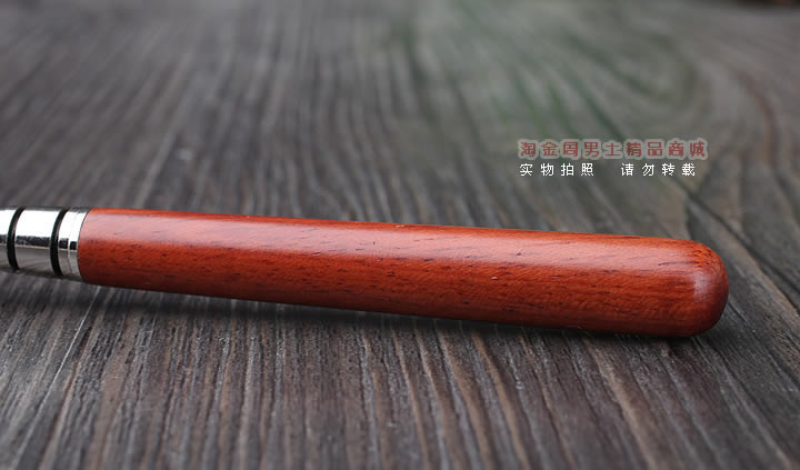 淘金周 8deco镂花防熄火烟斗压棒带通针  碾磨式 club花梨木-1