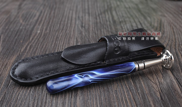 淘金周 8deco镂花防熄火烟斗压棒带通针  碾磨式 club蓝彩-4