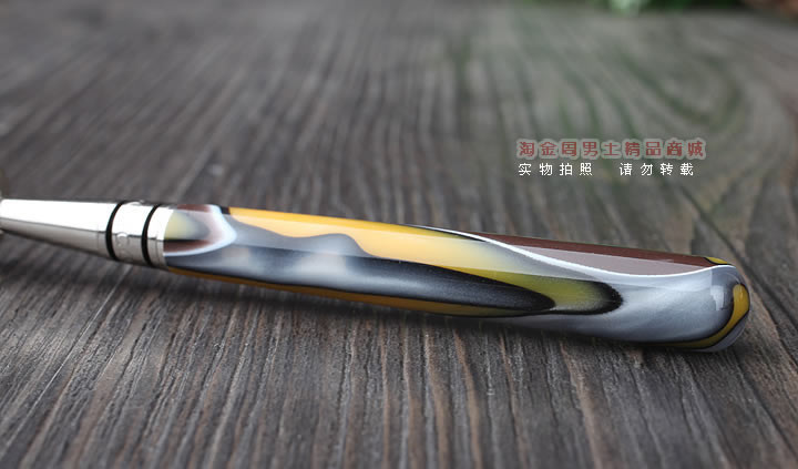 淘金周 8deco镂花防熄火烟斗压棒带通针  碾磨式 club黄彩-1