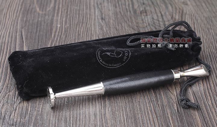 淘金周 8deco 凹勺镂花碾磨式烟斗压棒 带通针 双头武士黑色-3