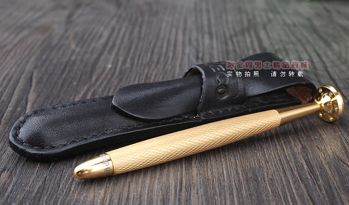 淘金周 8deco镂花防熄火烟斗压棒带通针  碾磨式 亚金-3